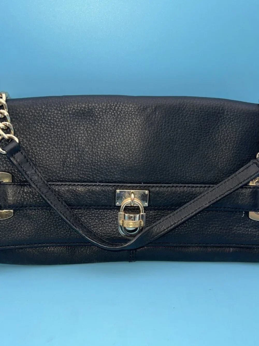 Calvin Klein Black Leather 